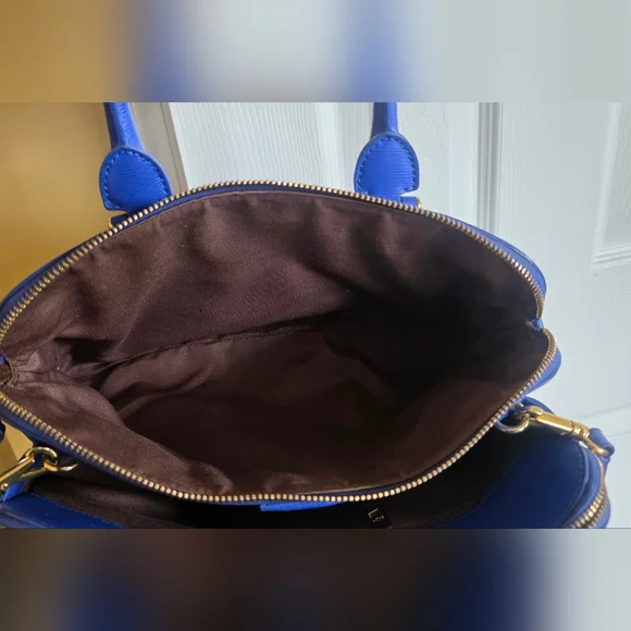 GUC Ralph Lauren Saffiano Leather Work Tote Royal Blue - Picture 7 of 10